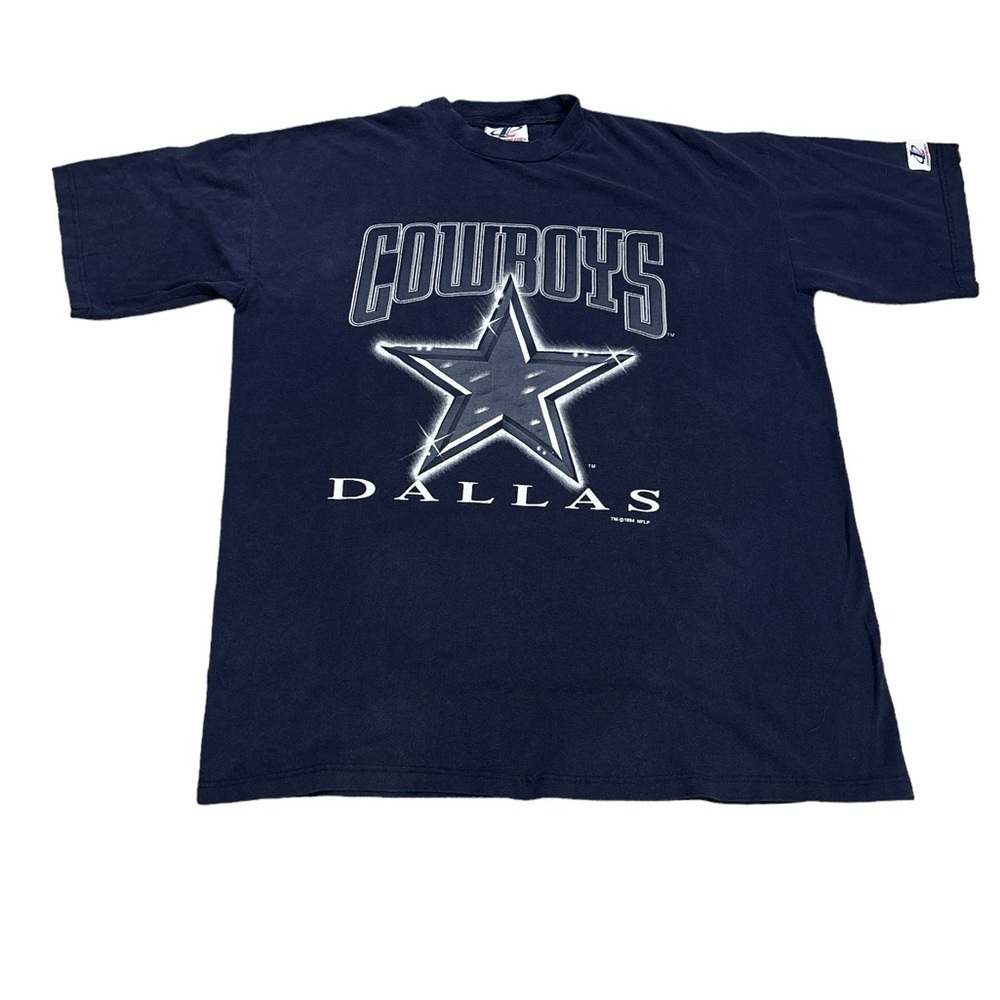 Logo Athletic‎ Dallas Cowboys Vintage Tee Blue and Silver Size XL